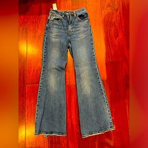 Levi’s flare leg jeans.